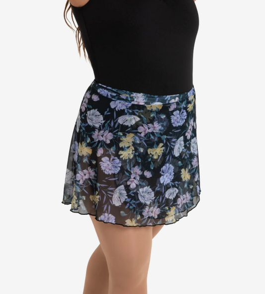 Capezio Le Jardin Printed Mesh Wrap Skirt