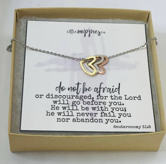 Little Happiness Co. Deuteronomy 31:8 Necklace