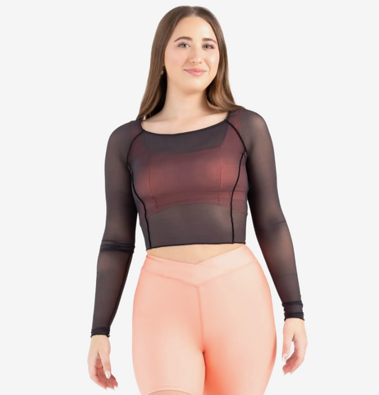 Capezio Sunset Nostalgia Dusk Longsleeve Mesh Top - 12247W