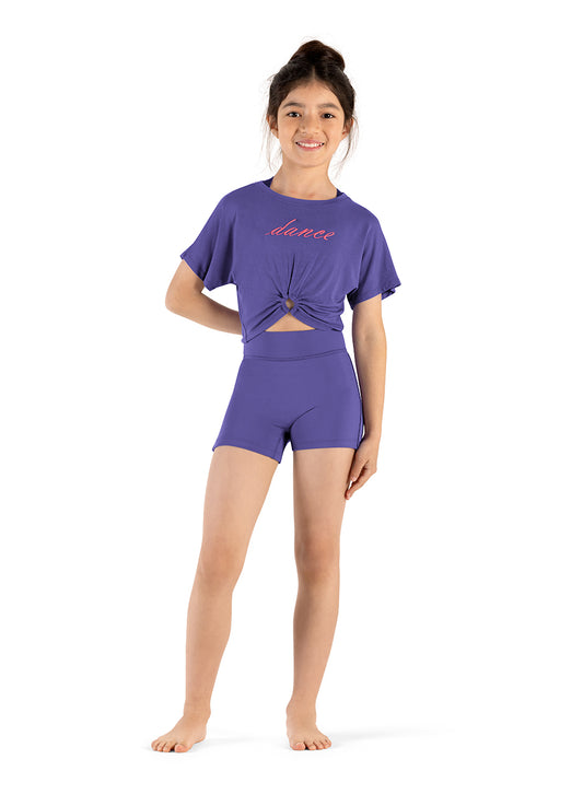 Mirella Dance Print Crop Tee - M753C