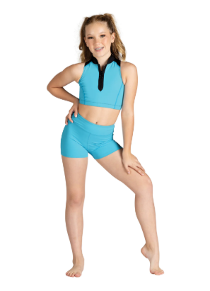 DANZNMOTION Kids High Waist Booty Short - 22406C