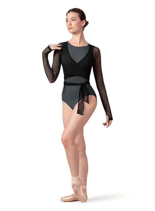 Bloch Ladies Bethan Mesh Wrap Top - Z8459
