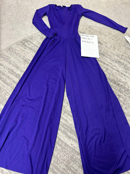 Body Wrappers Purple Women's Praise Palazzo Jumpsuit - 569