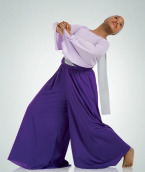 Body Wrappers Kids Purple Palazzo Pants - 0565