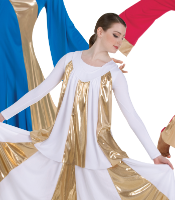 Body Wrappers Kids Gold Metallic Pullover Vest (size 12/14) - 0587