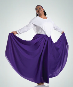 Body Wrappers Women's Purple Praise Dance Skirt (size L/XL) - 502