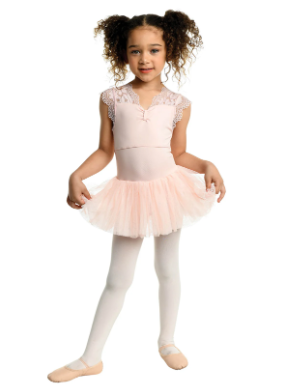 DANZNMOTION Brielle Cap Sleeve Lace Dress - 23204C