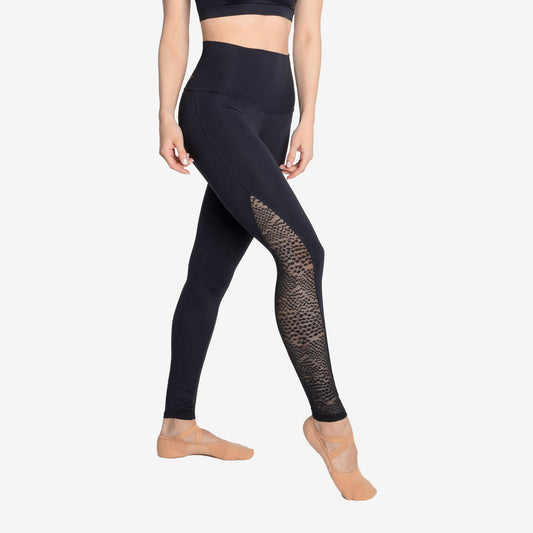 So Danca RDE2222 black pants with lace side panels