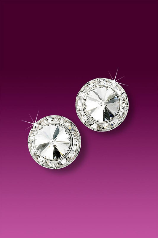 TYVM 17 mm clear crystal competition earrings